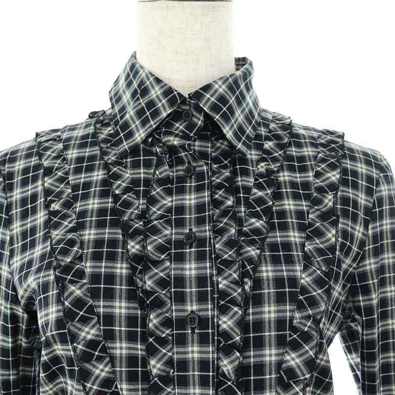 バーバリーブルーレーベル BURBERRY BLUE LABEL チェック フリル 長袖 