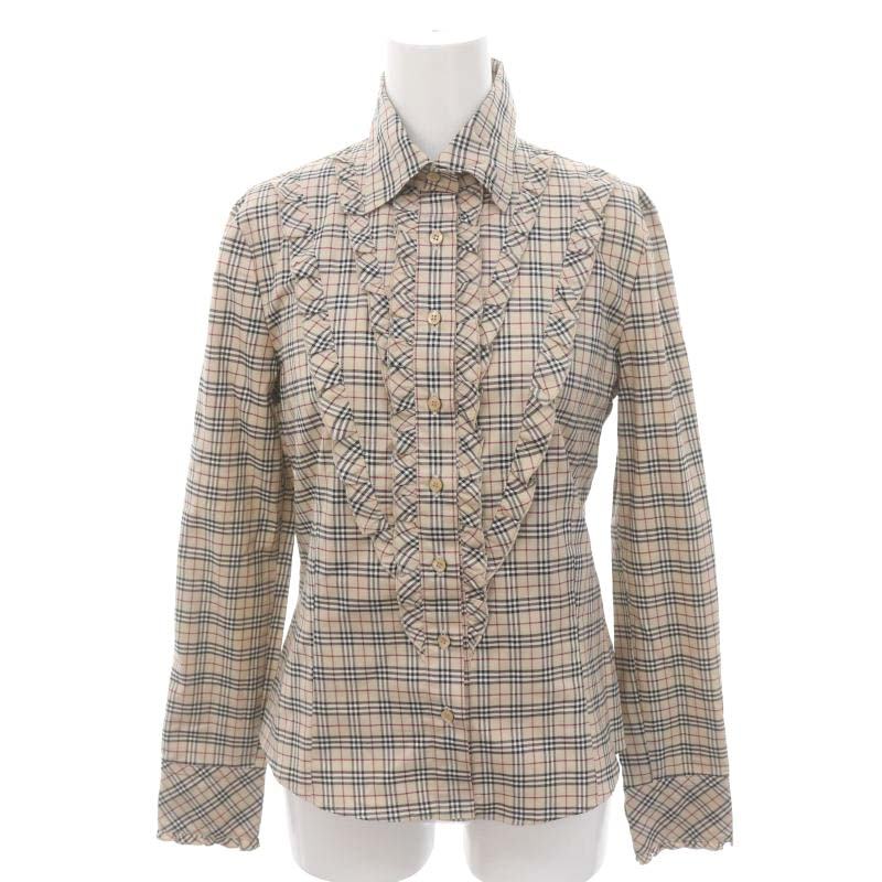 バーバリーブルーレーベル BURBERRY BLUE LABEL ノバチェック フリル 