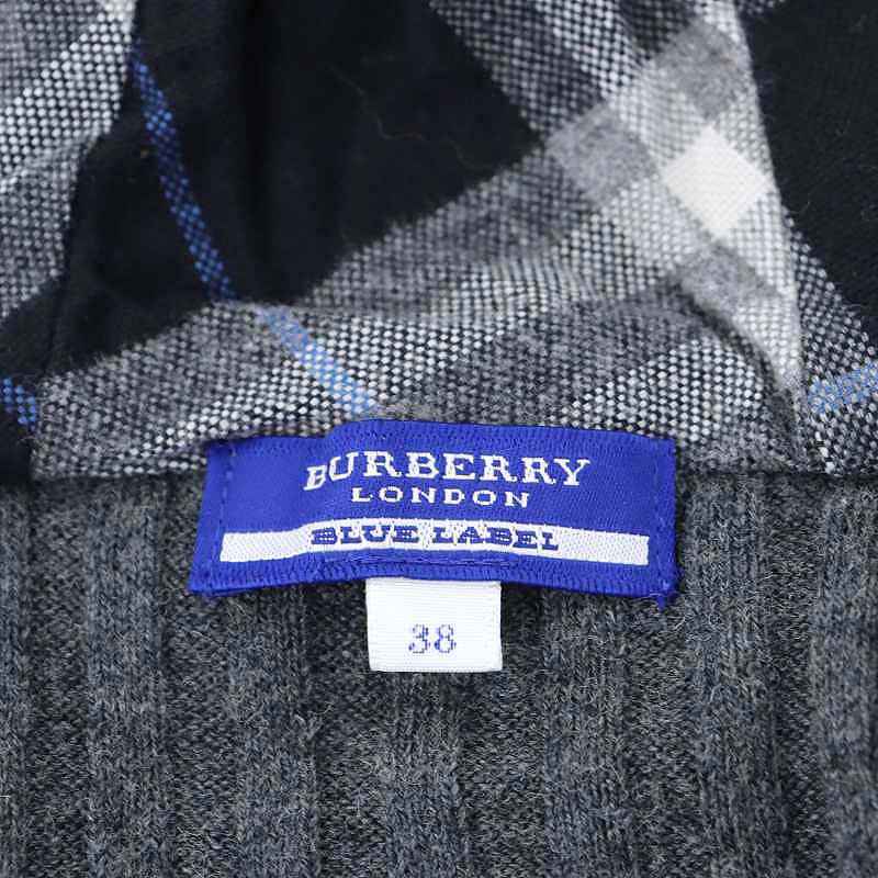 新品タグ付き BURBERRY デニムワンピース　38 膝丈　半袖 長袖　ジップ 新品タグ付き BURBERRY デニムワンピース 38 膝丈 半袖 長袖