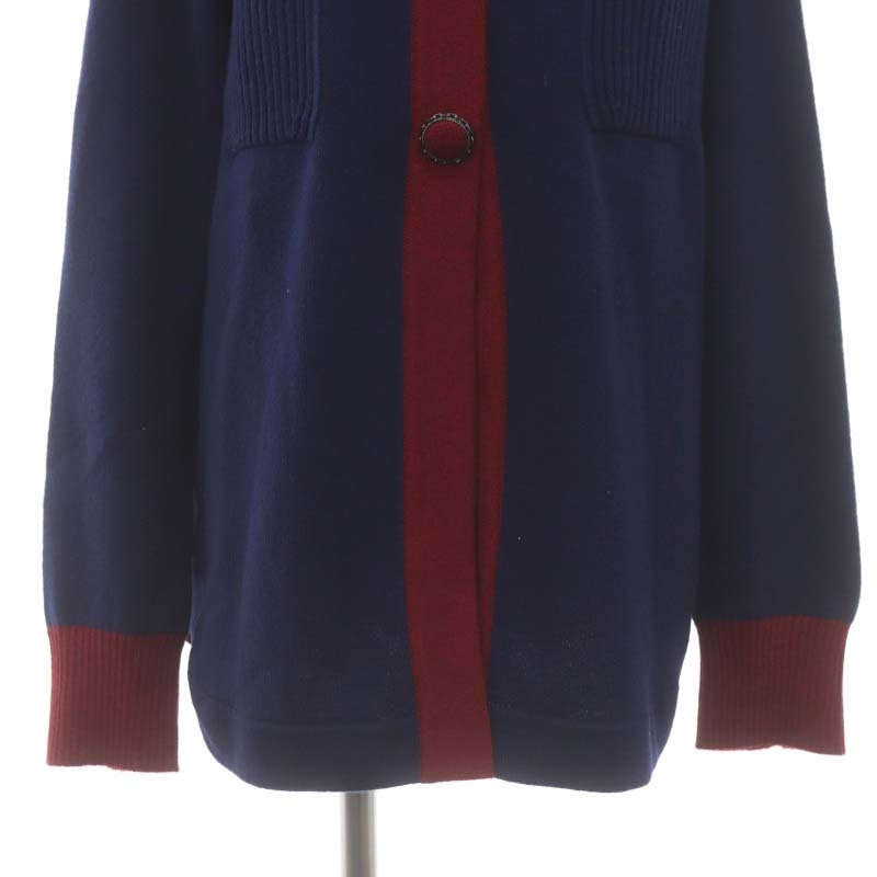 シャネル CHANEL カシミヤ ニット カーディガン 長袖 バイカラー