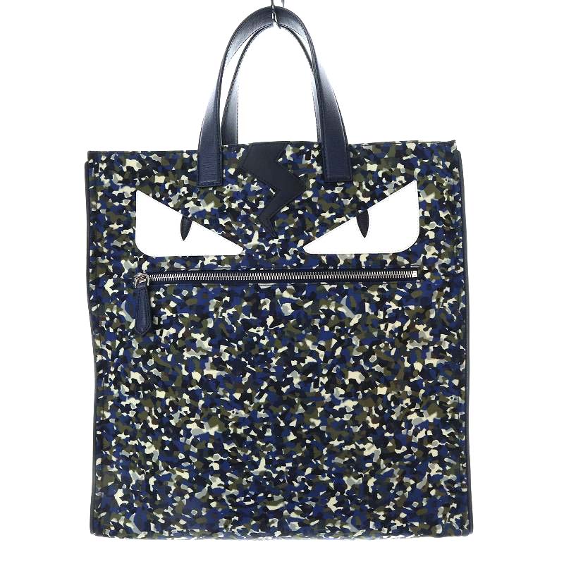 フェンディ FENDI 7VA367 5WH バグズ アイ ナイロン トートバッグ  