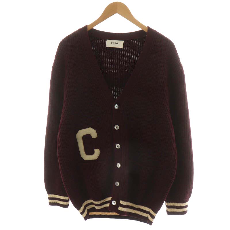CELINE セリーヌ 23AW 曲がりくね ロゴカレッジウールコート