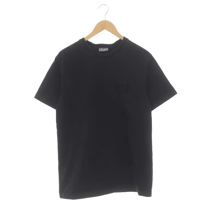 ディオール Dior CDアイコンヘビーオンスTシャツ 半袖 コットン M 黒 