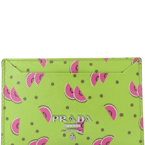 プラダ PRADA Watermelon スイカ カードケース 名刺入れ ロゴ 黄 プラダ PRADA Watermelon スイカ カードケース 名刺入れ ロゴ 黄