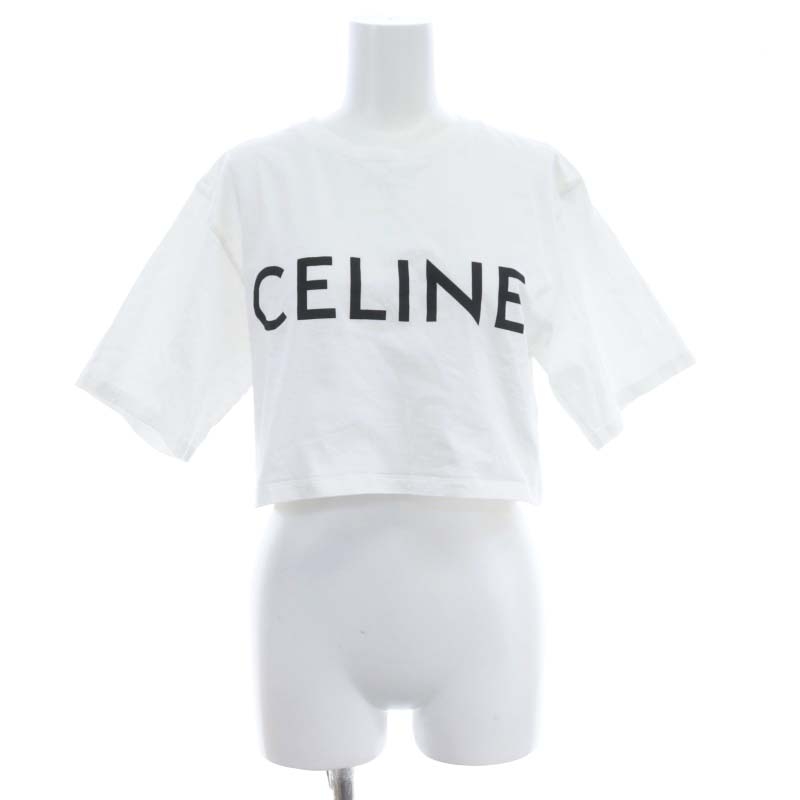 セリーヌ CELINE Tシャツ カットソー クロップド ショート丈 半袖 