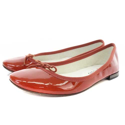 レペット Repetto エナメル バレエシューズ パンプス 36 22.7cm 赤 