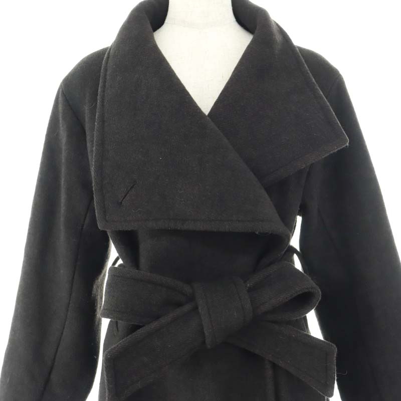 プラステ PLST 22AW ウールブレンドカルゼファネルネックコート プラステ PLST 22AW ウールブレンドカルゼファネルネックコート