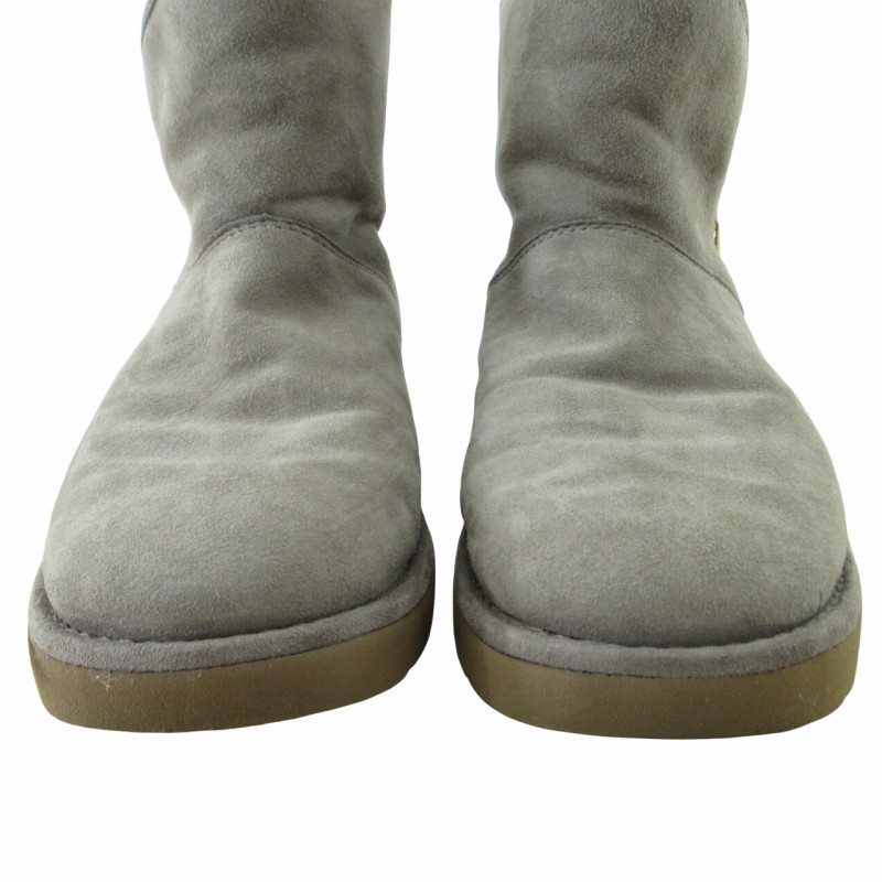 未使用　UGG グレー スウェード ムートンブーツ　24cm UGG WOMENS CLASSIC SHORT II GREY アグ ムートンブーツ