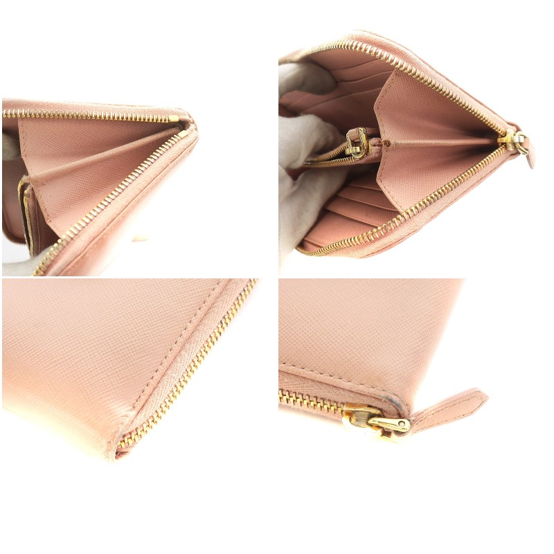 プラダ PRADA サフィアーノ 長財布 ラウンドファスナー リボン レザー