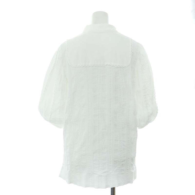 ヨリ yori shirocon 21SS パフスリーブボザムブラウス 七分袖 レース 
