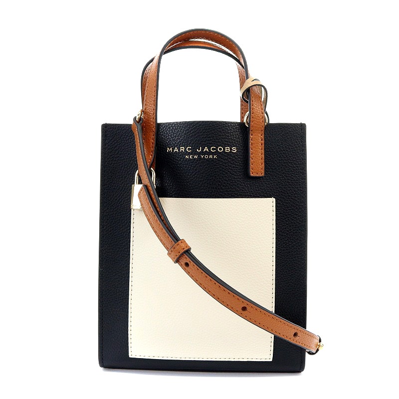 マークジェイコブス MARC JACOBS MINI GRIND COATED LEATHER TOTE 
