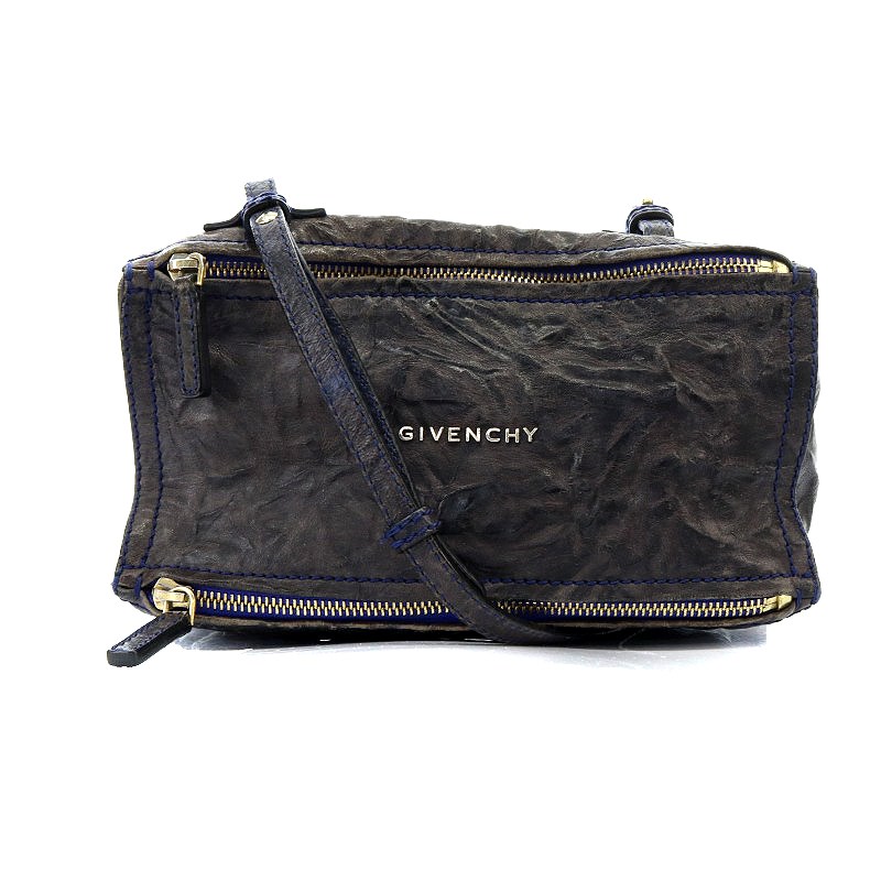 ジバンシィ GIVENCHY パンドラ ミニ ショルダーバッグ シワ加工 レザー 