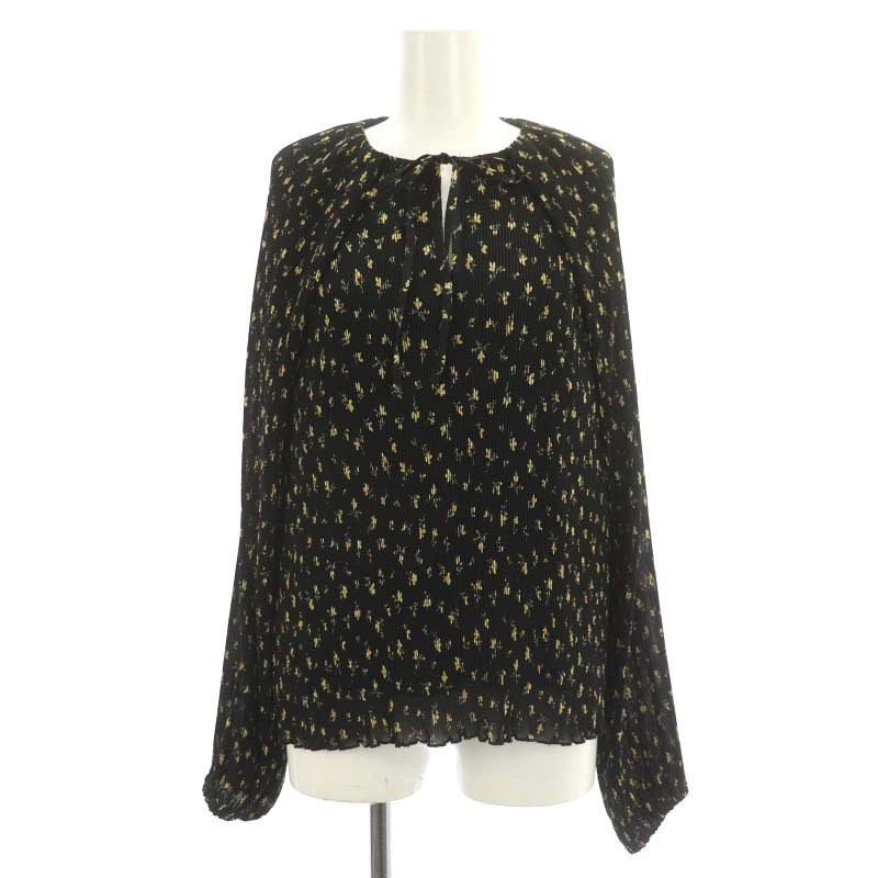 マウジー moussy 22AW FLOWER PLEATS ブラウス 長袖 プルオーバー 