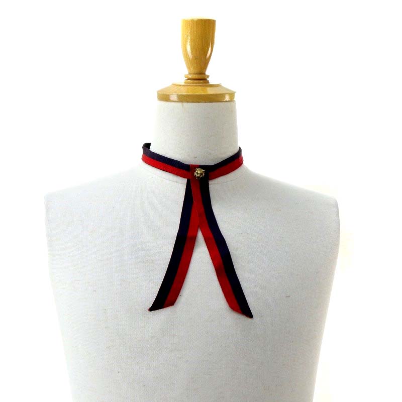 グッチ GUCCI 蝶ネクタイ ボウタイ ネックボウ キャットヘッド付き  