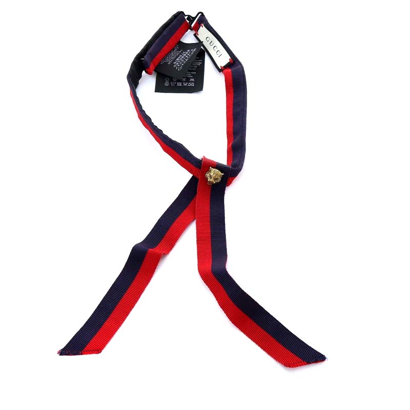GUCCIグッチ蝶ネクタイ　美品 グッチ GUCCI 蝶ネクタイ ボウタイ ネックボウ キャットヘッド付き