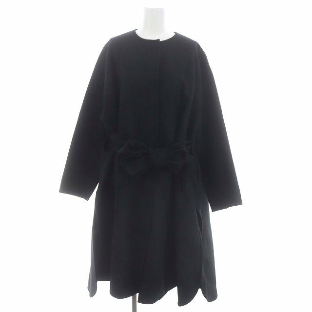 黒 ロングコート ベルト付き　Drawer 黒 ロングコート ベルト付きDrawer