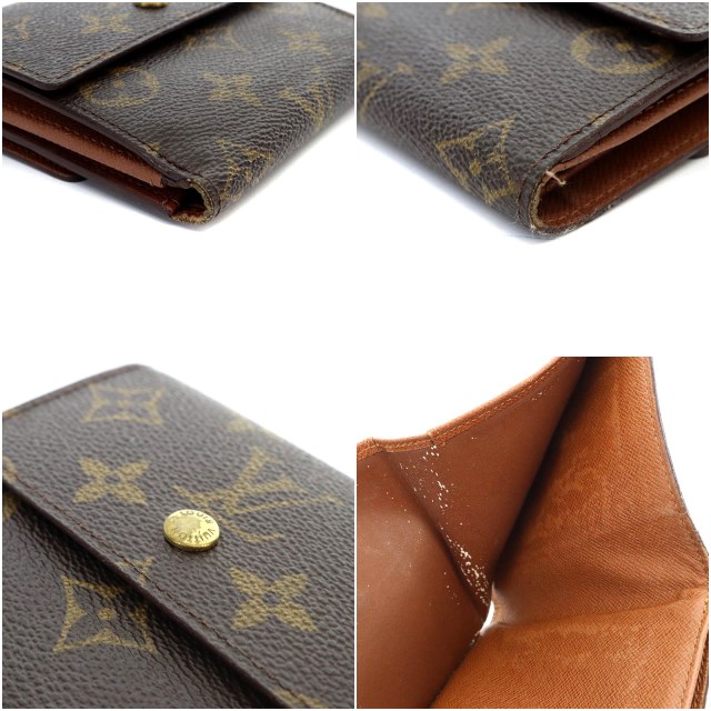 ルイヴィトン LOUIS VUITTON モノグラム Wホック財布 ポルトモネ