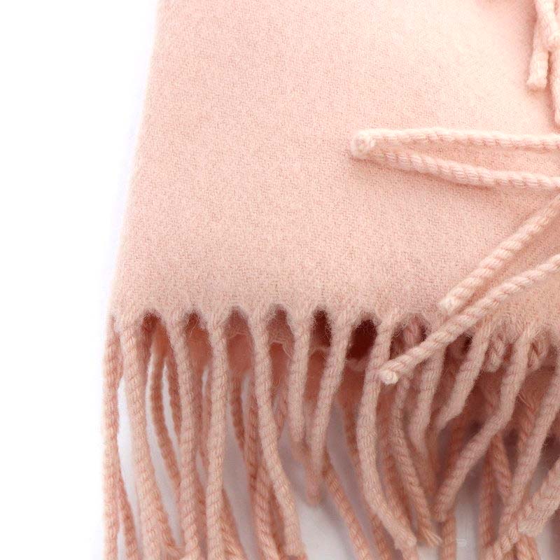 エルメス HERMES ストール マフラー 大判 カシミヤ ロゴ刺繍 フリンジ  