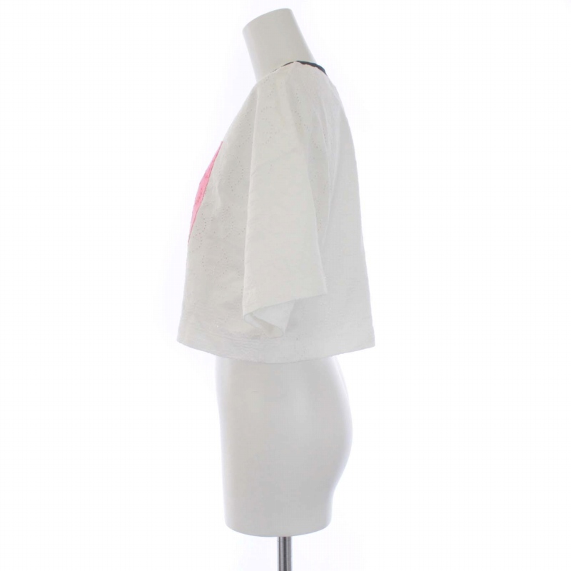 シャネルホワイト クロップド丈 シャツ