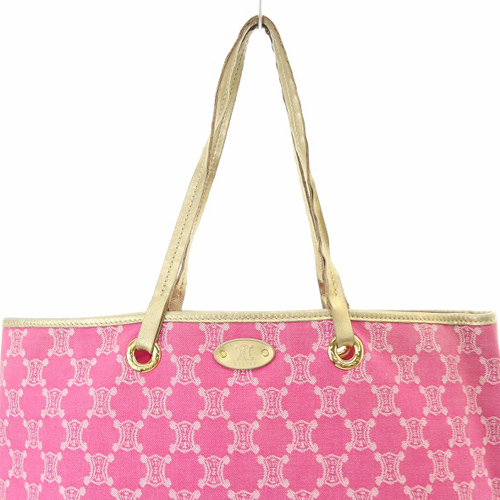 セリーヌ CELINE マカダム クォーツ ピンク文字盤 K 【希少品】 セリーヌ CELINE マカダム クォーツ ピンク文字盤