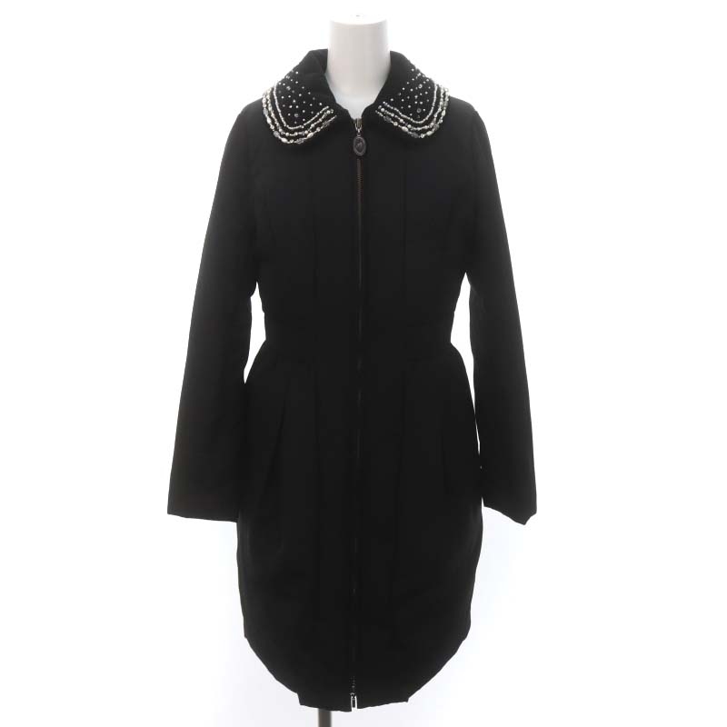 アベニールエトワール Aveniretoile ビジュー衿付き ダウンコート  