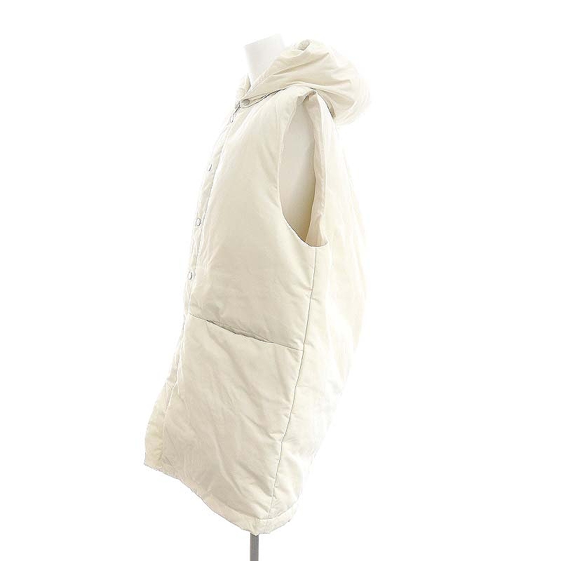 マチャット MACHATT ダウンベスト フード ジップアップ F オフホワイト  