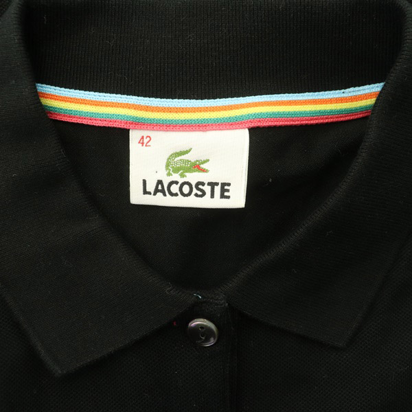 ラコステ LACOSTE ポロワンピース ミニ 半袖 ロゴ刺繍
