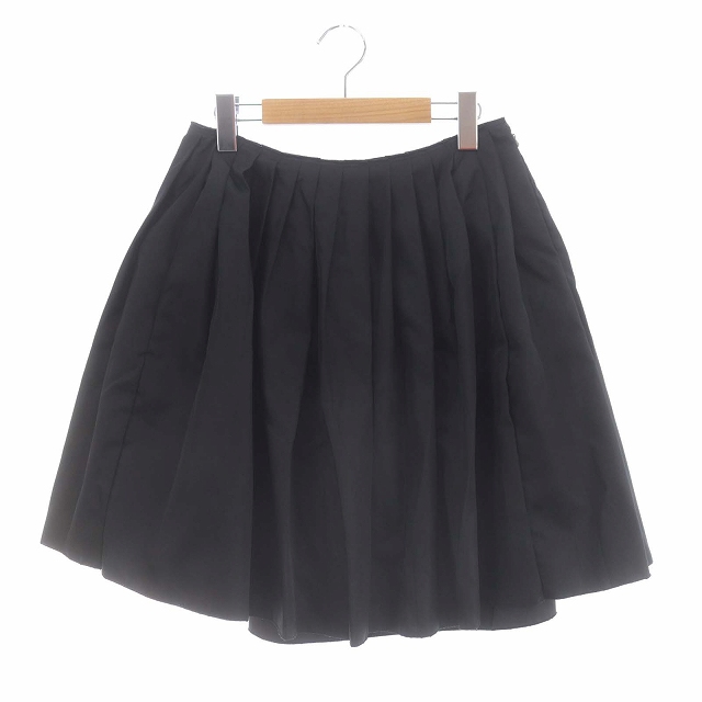 プラダ PRADA ナイロンプリーツスカート ミニ 40 黒 ブラック 21H472  