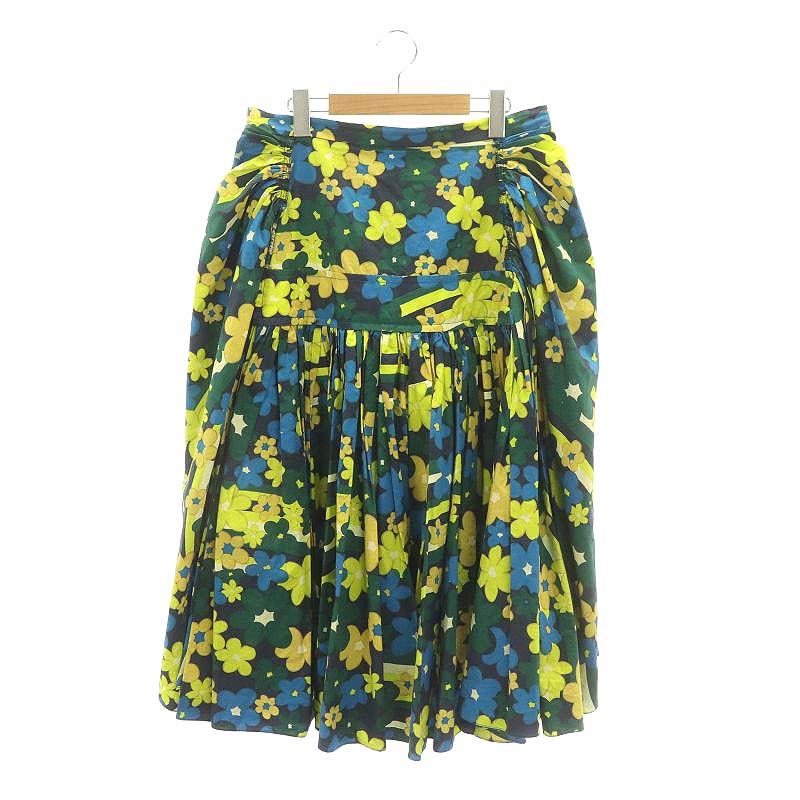 MARNI 花柄スカート 白石麻衣：鮮やかニット×花柄スカートで爽やかコーデ 上白石萌歌