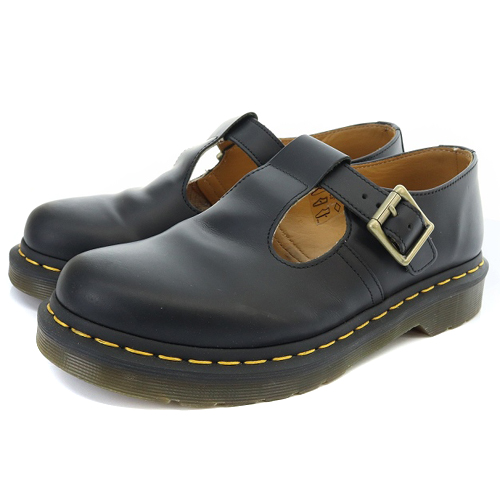ドクターマーチン DR.MARTENS polley Tバー シューズ レザー UK6 25cm 