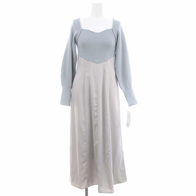 フレイアイディー FRAY I.D 23AW スクエアーネックコンビワンピース  