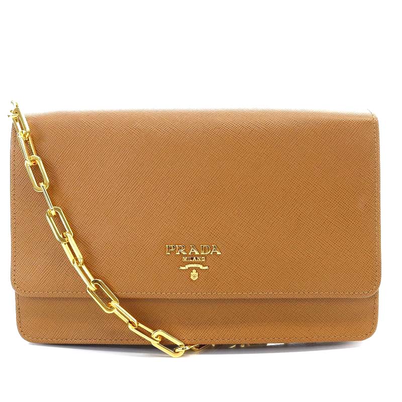 プラダ PRADA ウォレットバッグ ショルダーバッグ 斜め掛け チェーン 