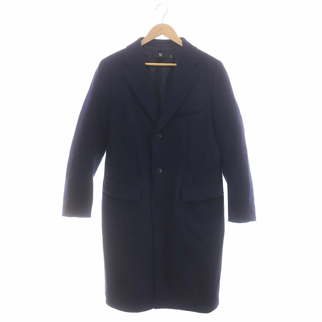 J)UNIQLO 平たい チェスターコート ロングコート メンズ UNIQLO Mサイズ