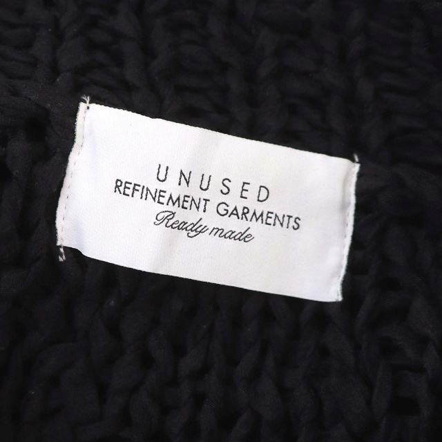 アンスリード UN3D. 23SS Gourd pattern hand-knitted クルーネックニット セーター 長袖 透かし編み 1 黒 ブラック US2336 /DO ■OS ■SH UNUSED(アンユーズド)Gourd Pattern Hand-Knitted Crewneck