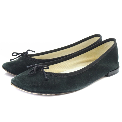 Repetto ブラック フラットシューズ　38 美品 Repetto レペット repetto バレエシューズ フラットシューズ