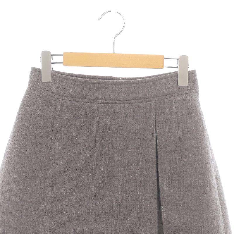 カルヴェン CARVEN ミニスカート 台形 ウール 36 モカ /NR □OS  