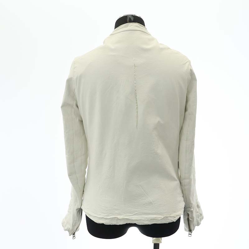 SiSii シシ』ライダースジャケット/牛革/シングル/ホワイト/ダブルジップ