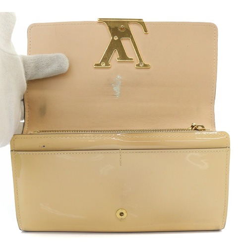 ルイヴィトン LOUIS VUITTON ヴェルニ ポルトフォイユ ルイーズ 長財布 