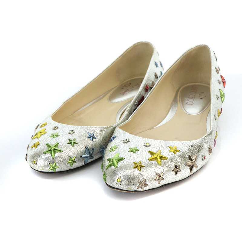 ジミーチュウ JIMMY CHOO 日本限定 スタースタッズ10周年記念 フラット 