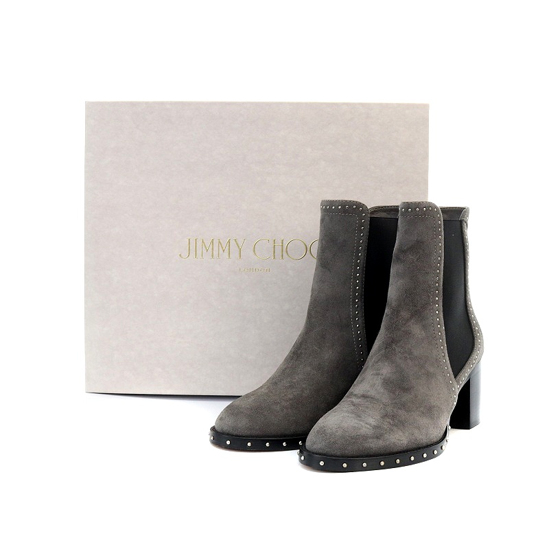 未使用品 ジミーチュウ JIMMY CHOO ショートブーツ スタッズ 