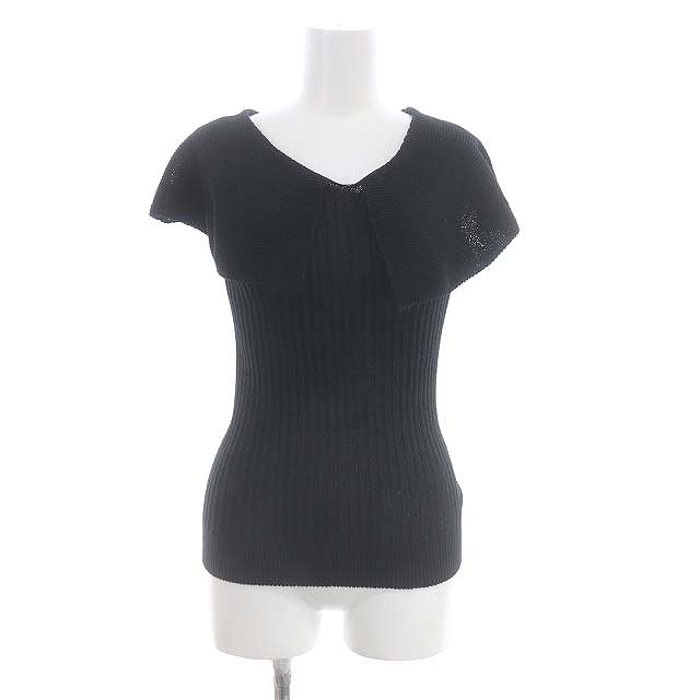 アナイ ANAYI 22SS 和紙リブビッグカラー プルオーバー ニット 