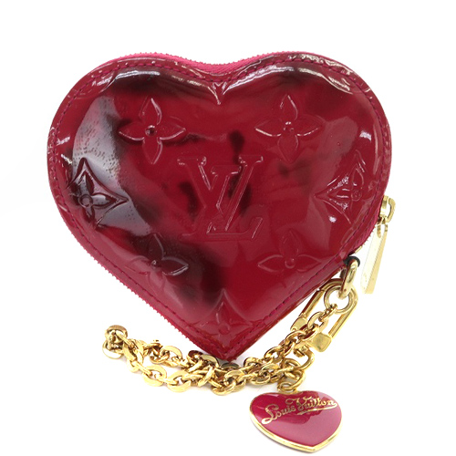 ルイヴィトン LOUIS VUITTON ヴェルニ ハート コインケース チャーム 