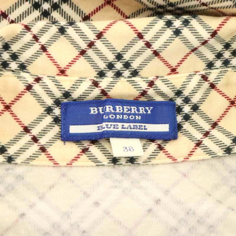 BURBERRY BLUE LABEL デニム 貯まら 襟付き フレンチ袖 ワンピース 