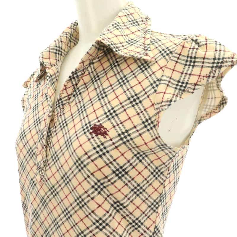 BURBERRY BLUE LABEL ノバチェックフレンチスリーブカットソー
