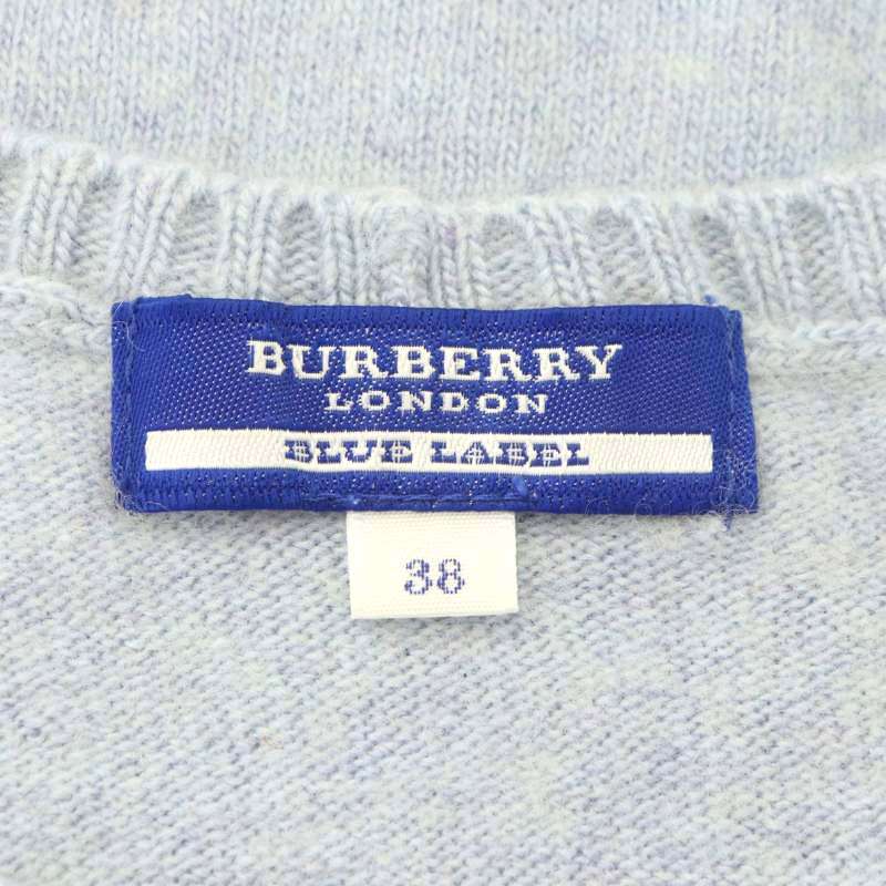 新品　BURBERRY BLUE LABEL サマーニット　ブルー　半袖 バーバリーブルーレーベル BURBERRY BLUE LABEL ニット セーター