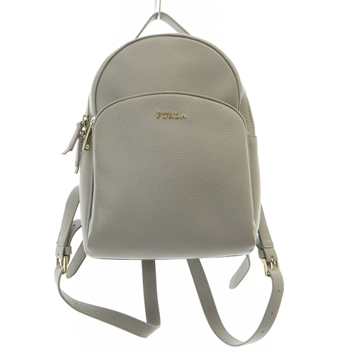 フルラ FURLA フリーダ レザー リュックサック ロゴ グレー /SR13 
