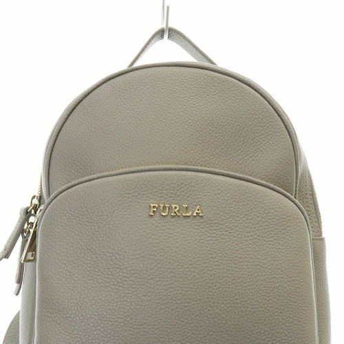 美品 FURLA フルラ フリーダ レザー ミニリュック シルバー 美品 FURLA フルラ フリーダ レザー ミニリュック シルバー