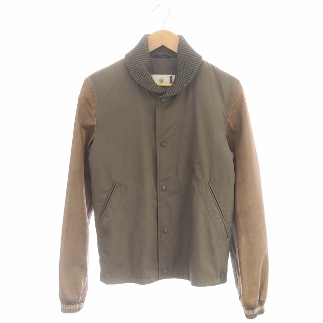 グッチ GUCCI ナイロン×レザーブルゾン ジャケット 総裏地 ショート 46 