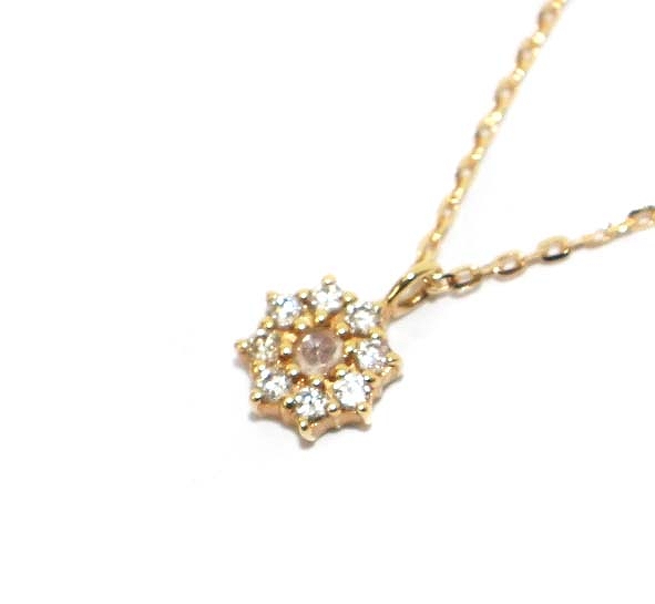 アガット agete ネージュ 雪モチーフ ダイヤモンドネックレス 