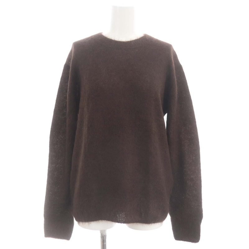 エブール ebure 23AW エアリースーリーアルパカクルーネックニットプル 